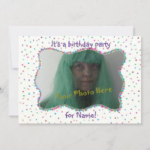 Invitaciones a la fiesta de cumpleaños de Confetti