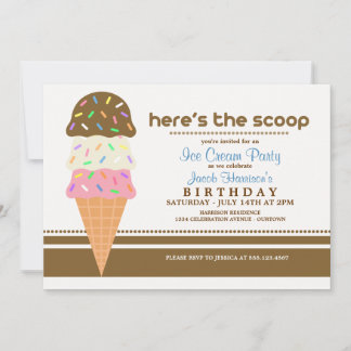 Invitaciones a la fiesta de cumpleaños de Crema de