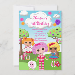 Invitaciones a la fiesta de cumpleaños de Cute Rag