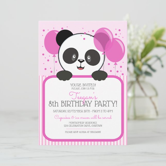 Invitaciones a la fiesta de cumpleaños de Cutie Pi (Anverso de pie)