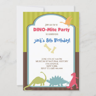 Invitaciones a la fiesta de cumpleaños de Dinosaur
