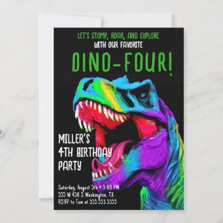 Invitaciones a la fiesta de cumpleaños de Dinosaur
