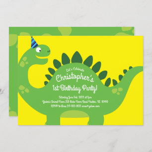 Invitaciones a la fiesta de cumpleaños de Dinosaur