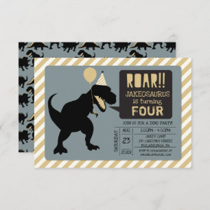 Invitaciones a la fiesta de cumpleaños de Dinosaur