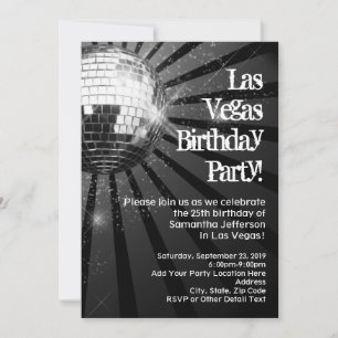 Invitaciones a la fiesta de cumpleaños de Disco Ba