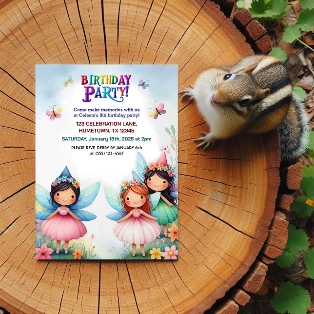 Invitaciones a la fiesta de cumpleaños de Fairy Ga (Subido por el creador)