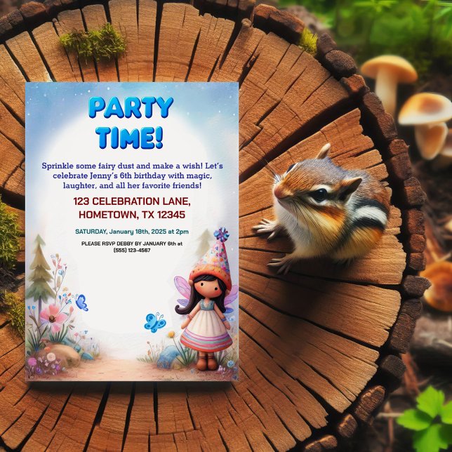 Invitaciones a la fiesta de cumpleaños de Fairy Ga (Subido por el creador)