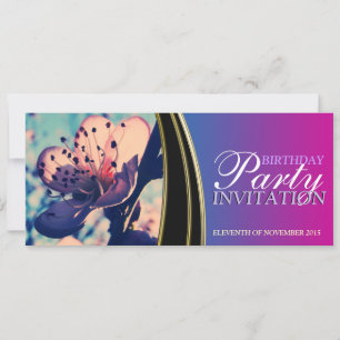 Invitaciones a la fiesta de cumpleaños de flores r