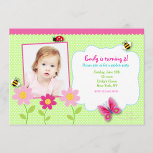 Invitaciones a la fiesta de cumpleaños de Flowers 