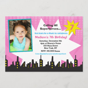 Invitaciones a la fiesta de cumpleaños de foto de
