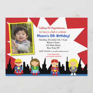 Invitaciones a la fiesta de cumpleaños de foto de