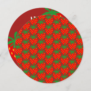 Invitaciones a la fiesta de cumpleaños de fresa re