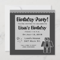 Invitaciones a la fiesta de cumpleaños de Geek Rob