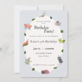 Invitaciones a la fiesta de cumpleaños de insectos
