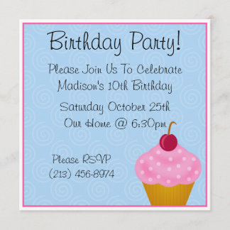 Invitaciones a la fiesta de cumpleaños de Kawaii C
