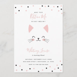 Invitaciones a la fiesta de cumpleaños de Kitten