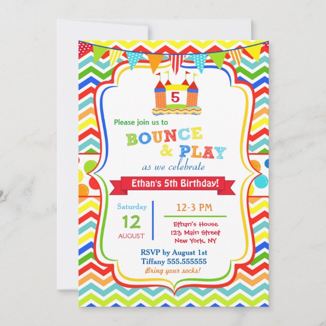 Invitaciones a la fiesta de cumpleaños de la casa  (Anverso)