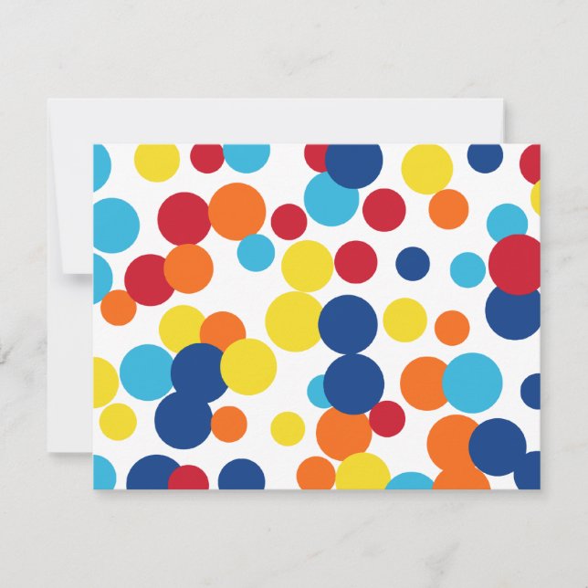 Invitaciones a la fiesta de cumpleaños de la fiest (Anverso)