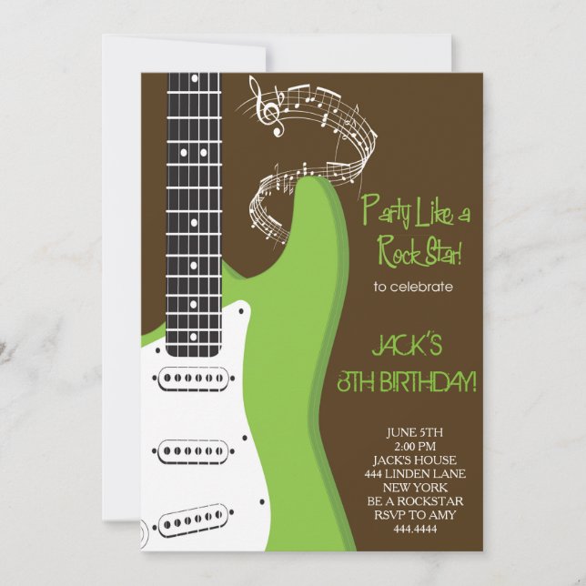Invitaciones a la fiesta de cumpleaños de la guita (Anverso)