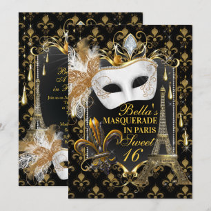 Invitaciones a la fiesta de cumpleaños de la masca