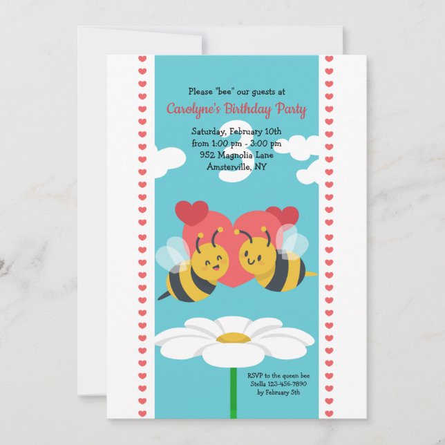 Invitaciones a la fiesta de cumpleaños de la parej (Anverso)