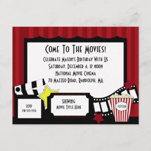 Invitaciones a la fiesta de cumpleaños de la pelíc