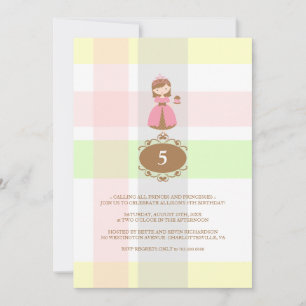 Invitaciones a la fiesta de cumpleaños de la Princ