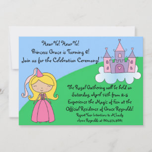 Invitaciones a la fiesta de cumpleaños de la princ