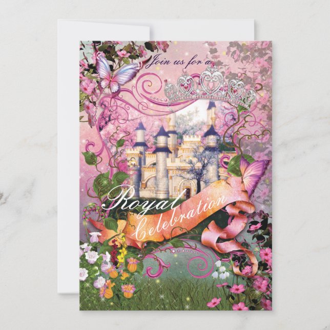 Invitaciones a la fiesta de cumpleaños de la princ (Anverso)