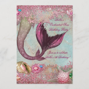 Invitaciones a la fiesta de cumpleaños de la siren