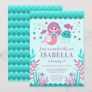 Invitaciones a la fiesta de cumpleaños de la Siren