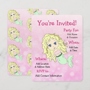 Invitaciones a la fiesta de cumpleaños de la siren