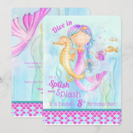 Invitaciones a la fiesta de cumpleaños de la siren