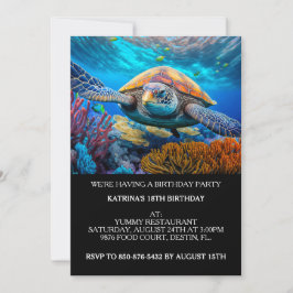 Invitaciones a la fiesta de cumpleaños de la tortu