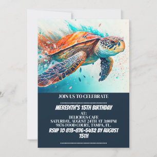 Invitaciones a la fiesta de cumpleaños de la tortu