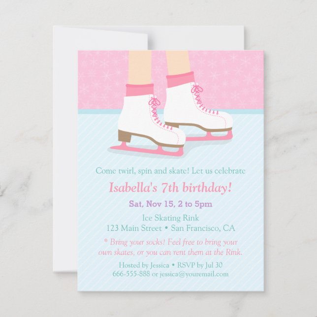 Invitaciones a la fiesta de cumpleaños de las chic (Anverso)