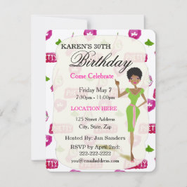 Invitaciones a la fiesta de cumpleaños de las chic