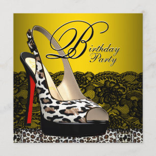 Invitaciones a la fiesta de cumpleaños de leopardo