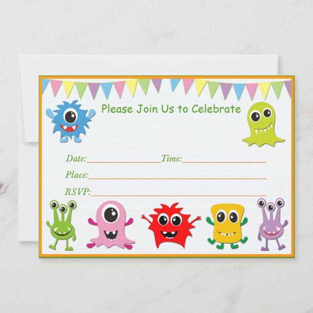 Invitaciones a la fiesta de cumpleaños de Little M (Anverso)
