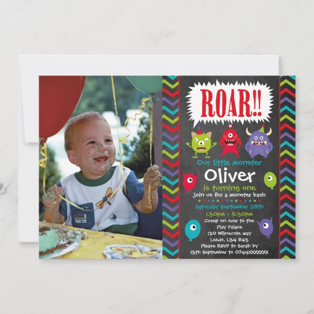 Invitaciones a la fiesta de cumpleaños de Little M (Anverso)