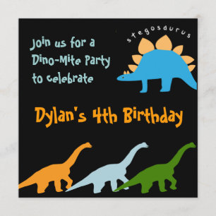 Invitaciones a la fiesta de cumpleaños de los dino