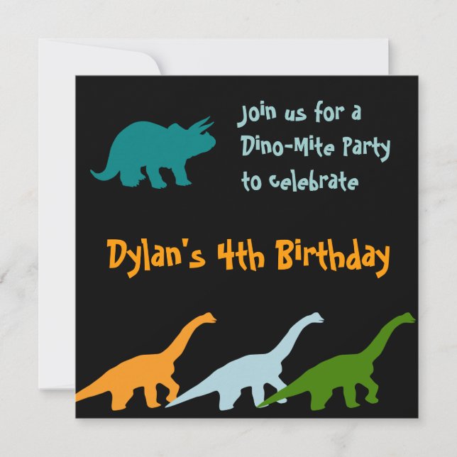 Invitaciones a la fiesta de cumpleaños de los dino