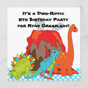 Invitaciones a la fiesta de cumpleaños de los dino