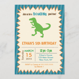 Invitaciones a la fiesta de cumpleaños de los dino