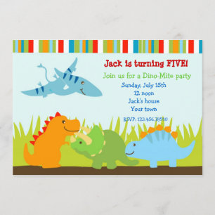 Invitaciones a la fiesta de cumpleaños de los dino