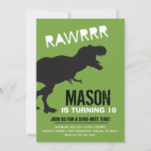 Invitaciones a la fiesta de cumpleaños de los dino