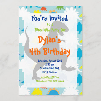 Invitaciones a la fiesta de cumpleaños de los dino