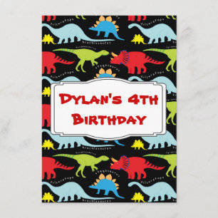 Invitaciones a la fiesta de cumpleaños de los dino