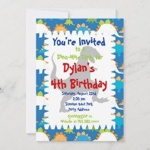 Invitaciones a la fiesta de cumpleaños de los dino