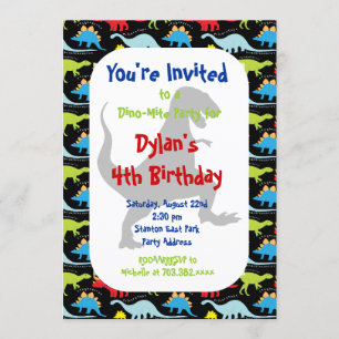 Invitaciones a la fiesta de cumpleaños de los dino